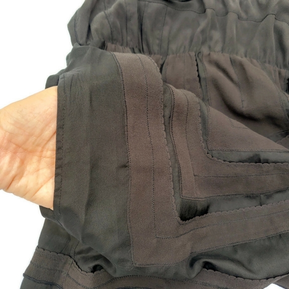 Vince Silk Pattern Empire Camisole Top Black XS - Picture 5 of 6